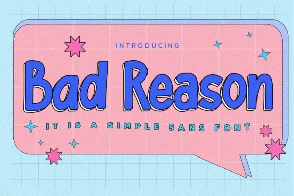 Bad Reason Font for Natural Handmade Designs