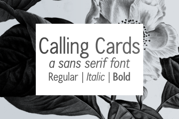 Calling Cards: A Clean Sans Serif Typeface for Makers