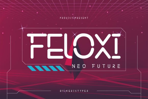 Feloxi: A Neon-Inspired Sans Serif Font for Bold Branding