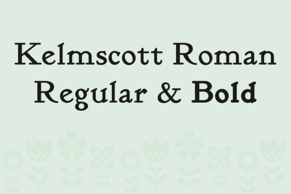 Kelmscott Roman Typeface for Editorial Design