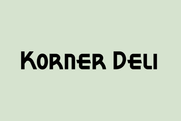 Korner Deli: A Bold Typeface for Small Business Branding