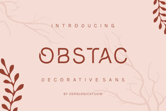 Obstac: A Modern Decorative Typeface for Makers